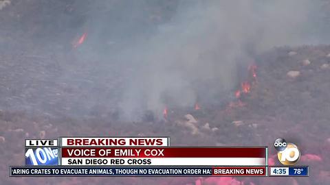 San Diego Red Cross assists in evacuations