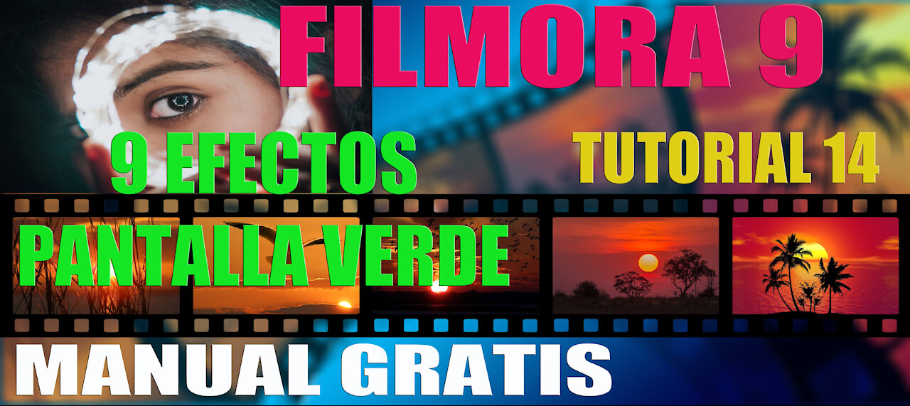 💪9 EFECTOS de PANTALLA VERDE para vídeos TUTORIAL 14 😏 FILMORA 9 MANUAL GRATIS 👌