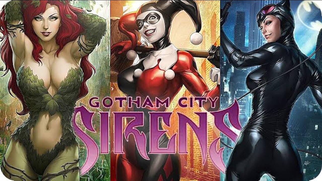 Gotham City Sirens Art Collection ft. Poison Ivy, Harley Quinn, Catwoman