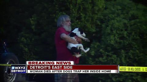 Woman dies after emergency crews delayed by dogs in Detroit house