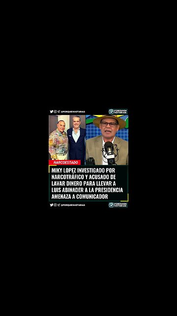 ⚡️MIKY LOPEZ INVESTIGADO POR NARCOTRÁFICO AMENAZA A COMUNICADOR