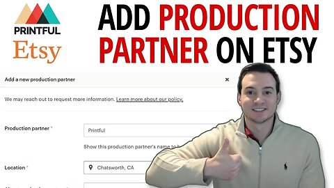 Printful Etsy Integration Tutorial: Add Printful as a Production Partner