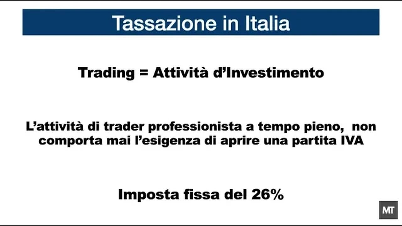 Tassazione Trading in Italia