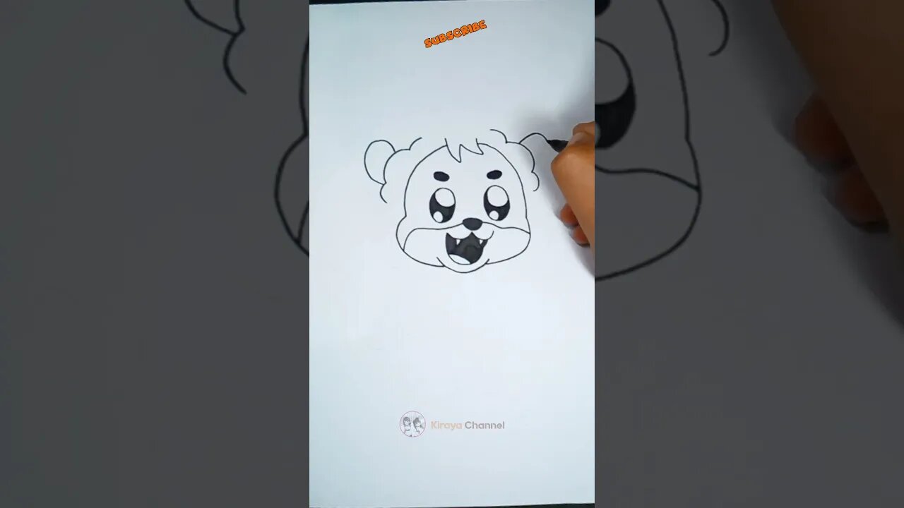 how to draw cute baby lion