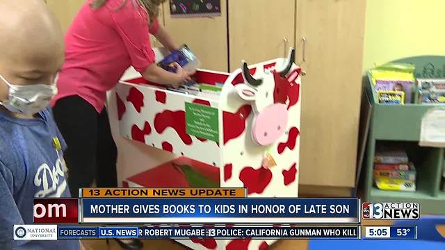 Mother gives books to kids in honor of late son