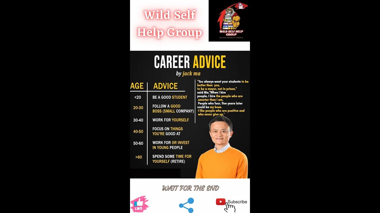 🔥Career advice by jack ma🔥#shorts🔥#viralshorts🔥#motivation🔥#wildselfhelpgroup🔥