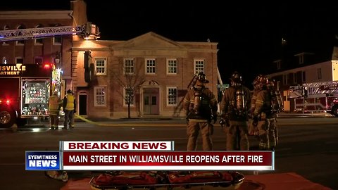 Main Street in Williamsville back open after small fire partially shut down road
