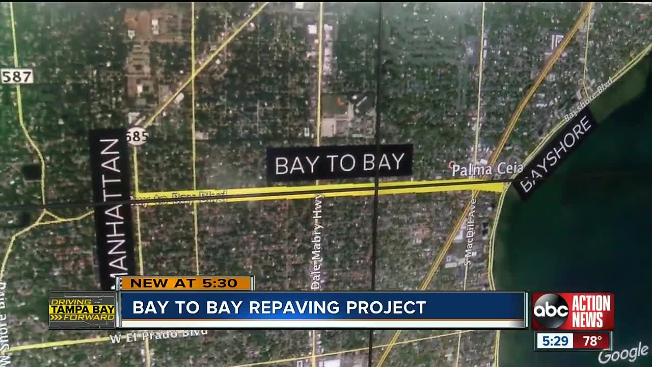 Hillsborough County Commissioners approve repaving project on Bay to Bay Blvd