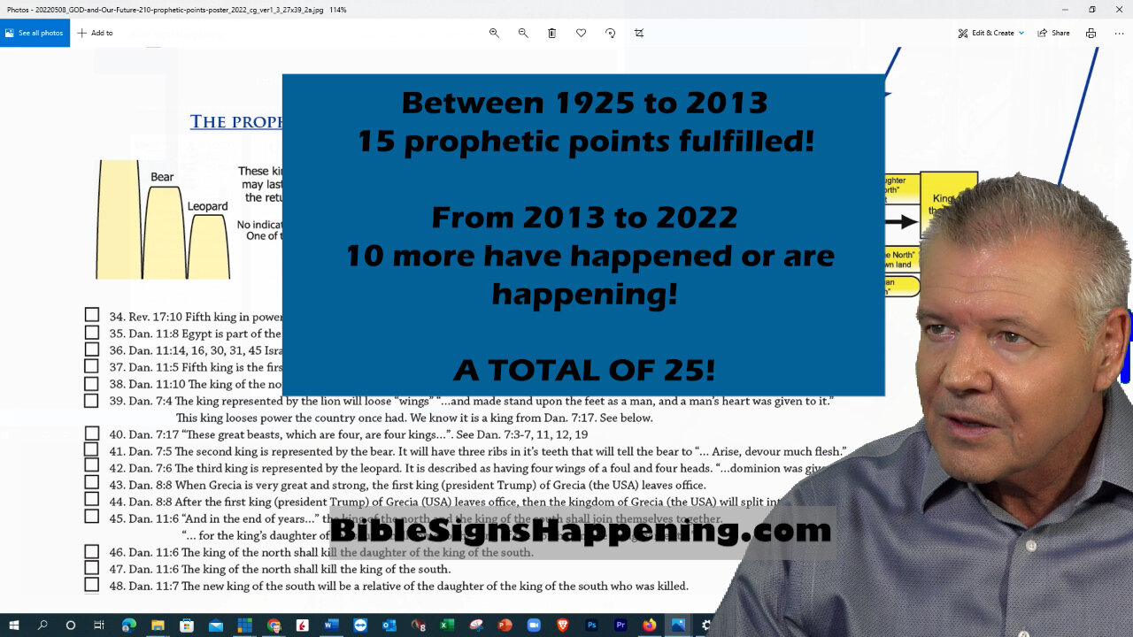 Bible Signs Happening - 25 prophetic points from 1925 to 2022 emphasis