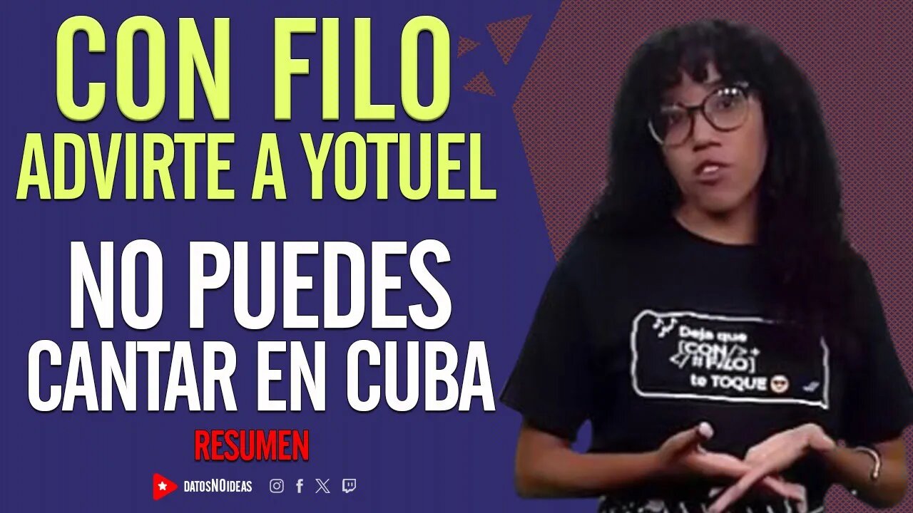 ⭕️ Con Filo advierte a Yotuel. No puedes cantar en Cuba ⭕️