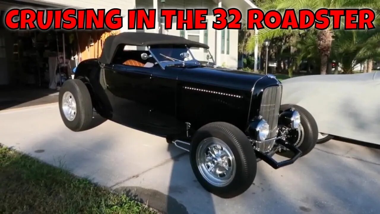 TAKING THE 32 FORD ROADSTER FOR A DRIVE AND STOPPING IN AT THE ROD SHOP!!!