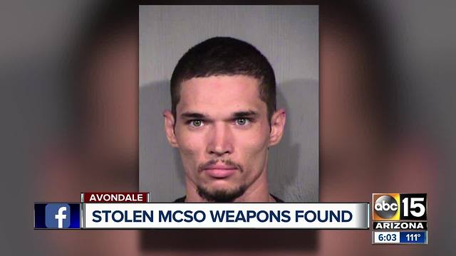 Man arrested for stealing MCSO weapons from a home
