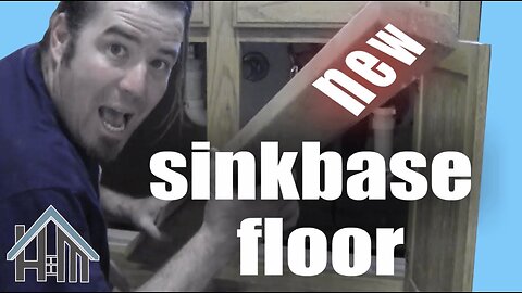 How to replace rotted sink base cabinet floor bottom. Easy! Home Mender.