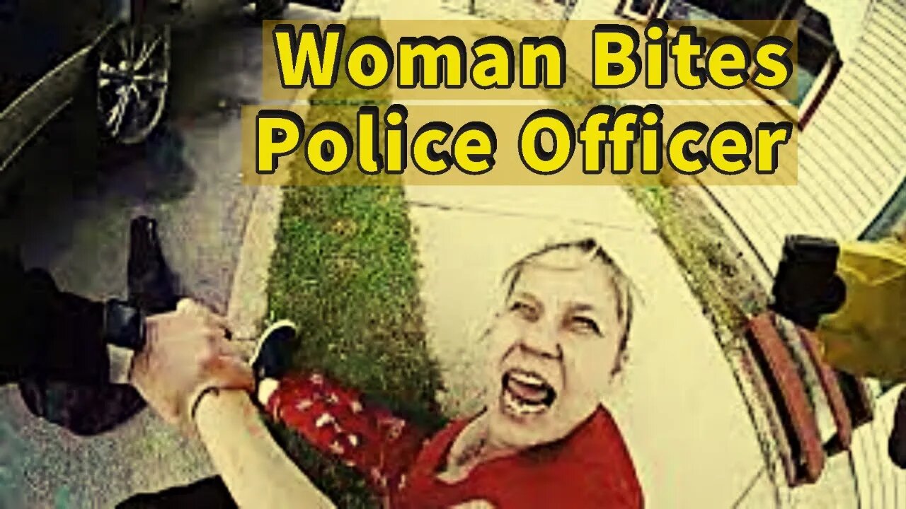 Woman Rushes Cops Like a Bull