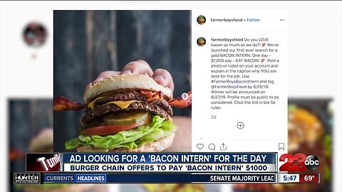 Farmer Boys: get paid to eat bacon