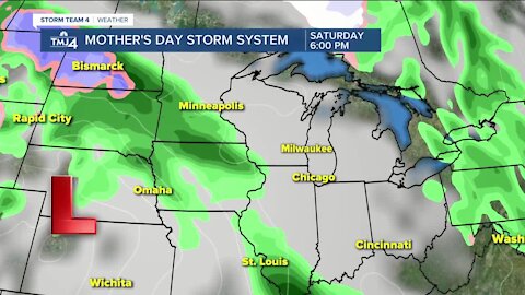 Cold front brings cooler temps for the start of Mother's Day weekend