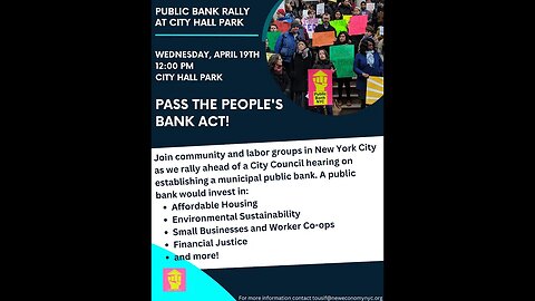 From the Public Bank Rally City Hall Park 4/19/23 @marklevinenyc @CMNantashaW @LincolnRestler Powers