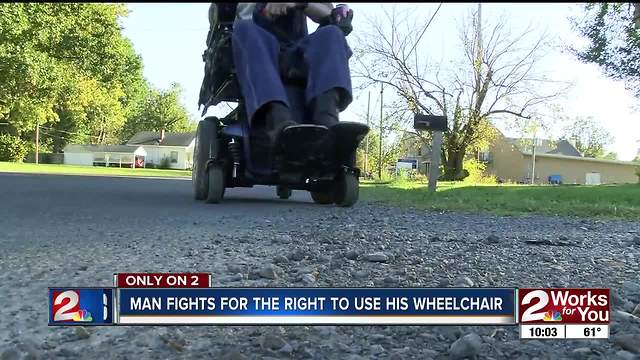 Police ban disabled man from riding his scooter