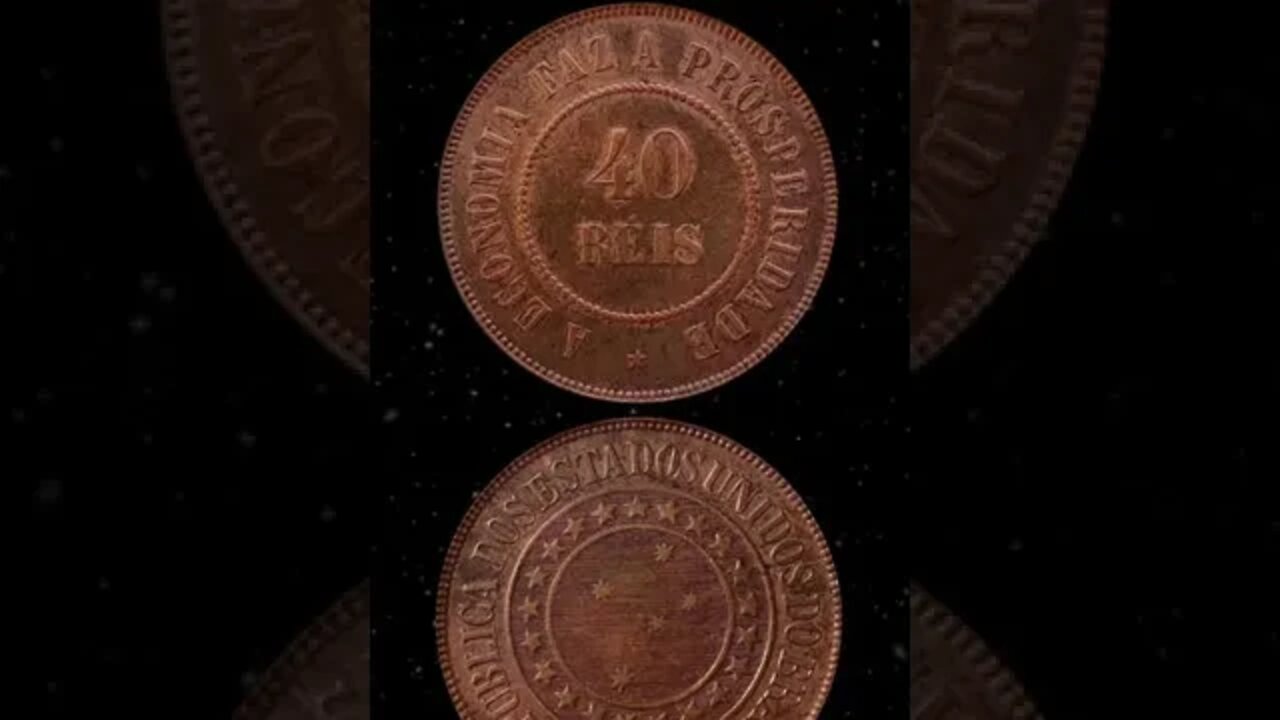 Brazil 40 Reis 1889. #shorts #coinnotesz #viral