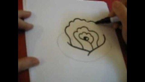 Draw a rose - How to draw an easy rose - step by step Part 1