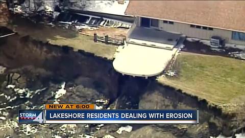 Lakeshore residents dealing with erosion