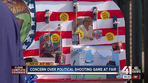 Concern over political shooting game at fair