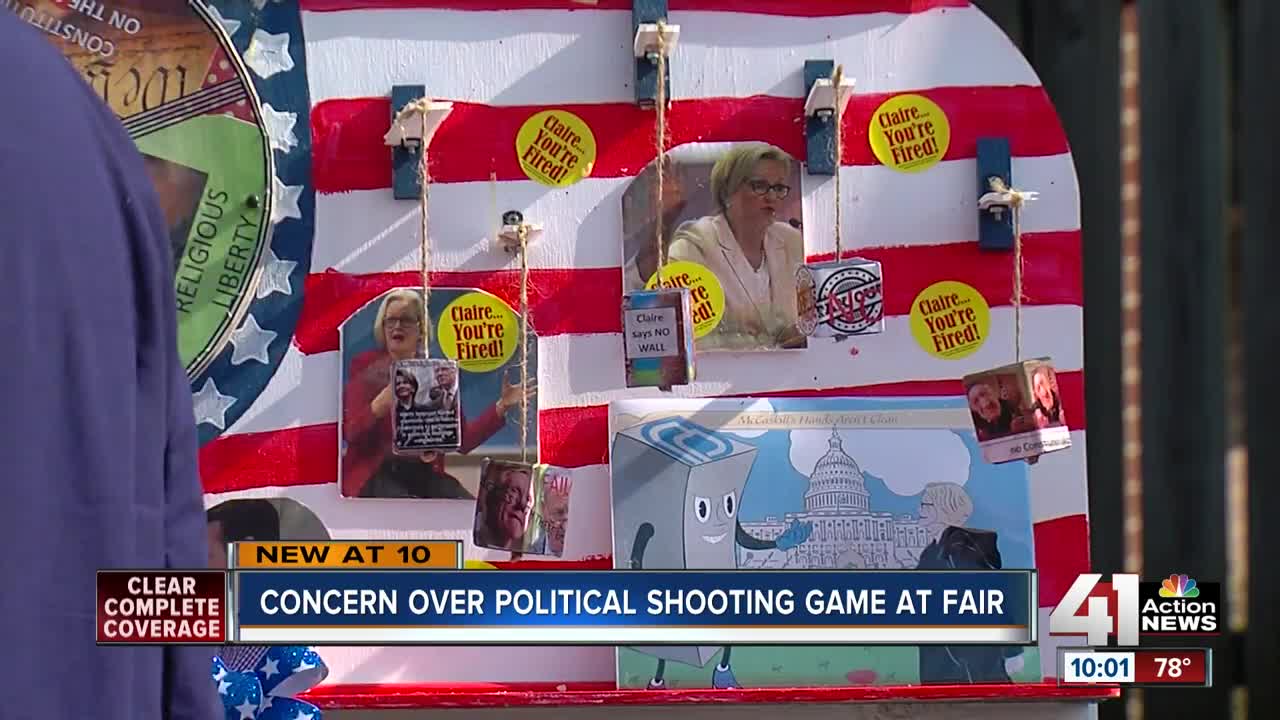 Concern over political shooting game at fair