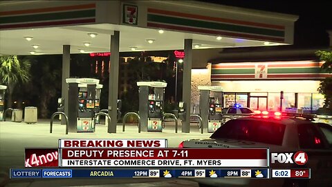 Deputies investigating near 7-Eleven off I-75 in Fort Myers early Monday