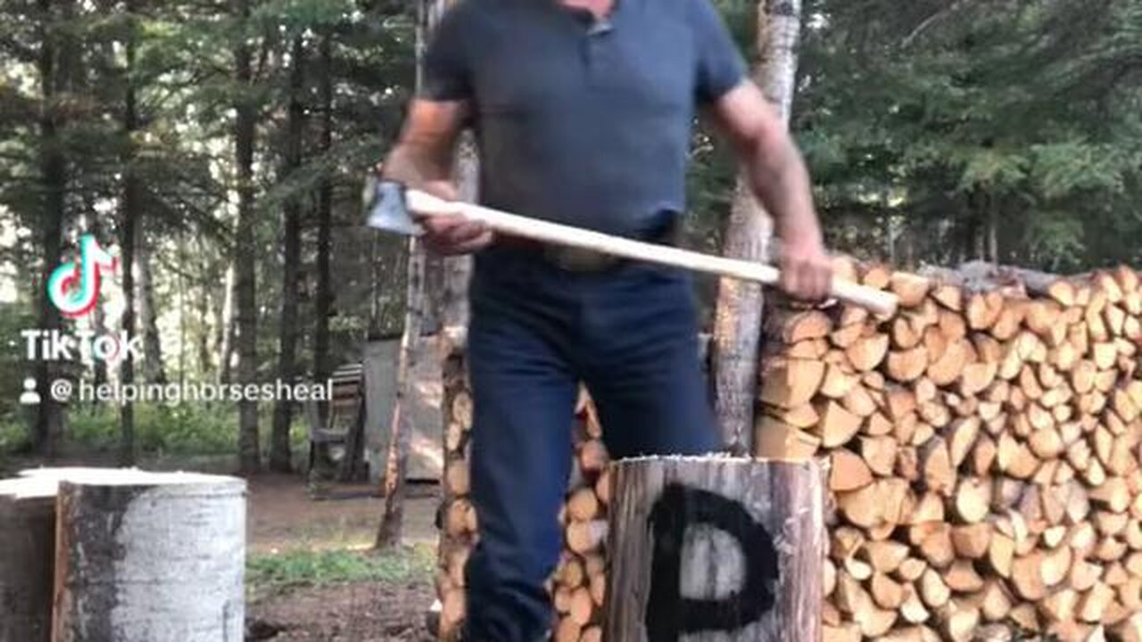 ANGRY FARMER - CUTTING WOOD SAYS IT ALL