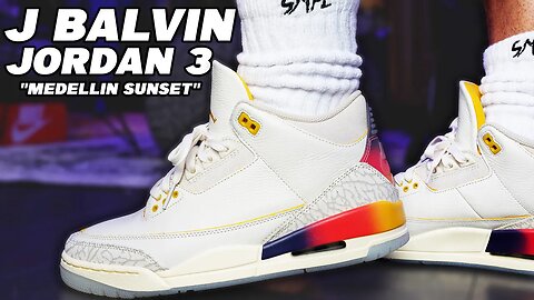 J Balvin x Air Jordan 3 " Sunset Medellín " Review and On Foot