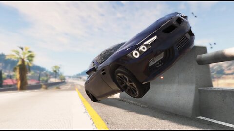 Crash on Autobahn | Highway Accident | BeamNG