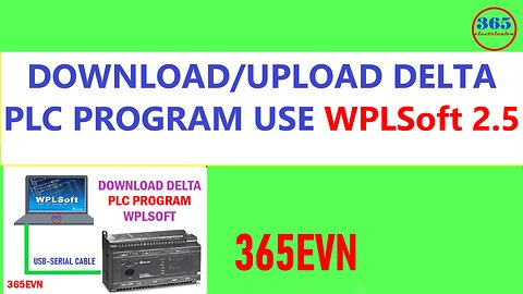 0095 - Download Delta plc program on WPLSoft 2.5 - Usb cable