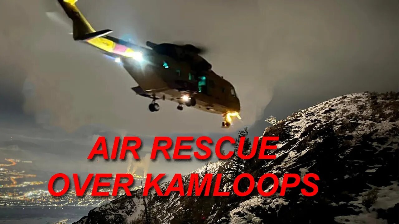 Military helicopter over Kamloops rescues paraglider off Mt Peter