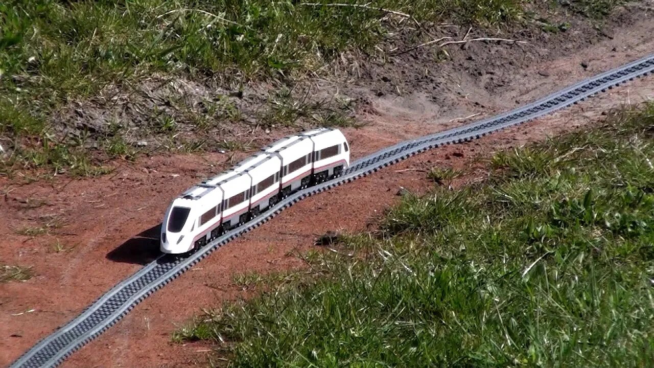 Awesome Super Long Lego train track outdoor