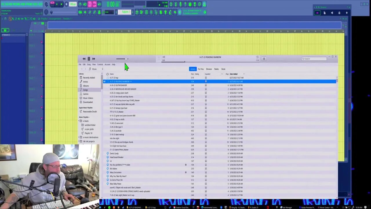 Making music till noon come make a hit