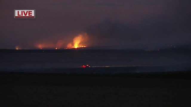 Crews battle two fires near Murphy