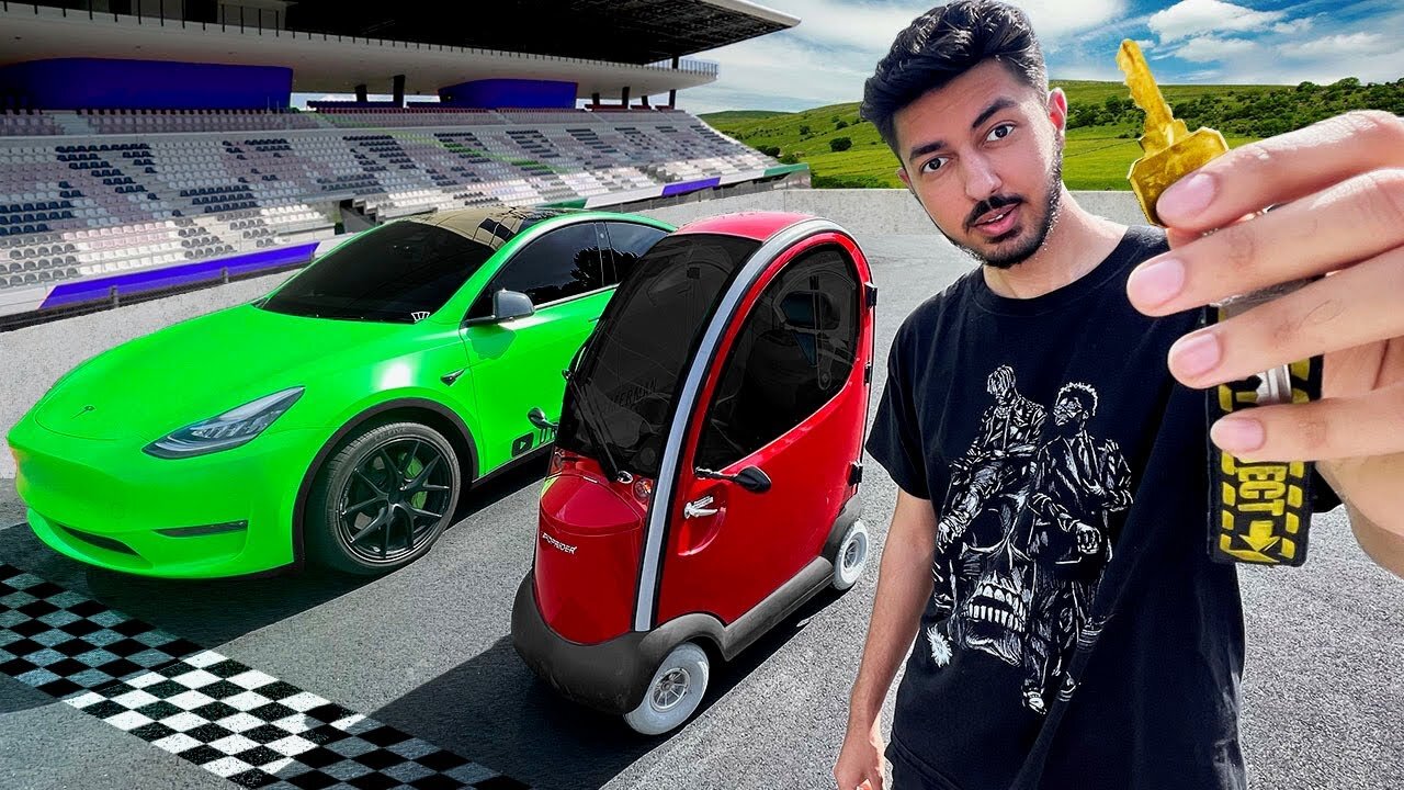 Racing Worlds Smallest Car Vs. Tesla