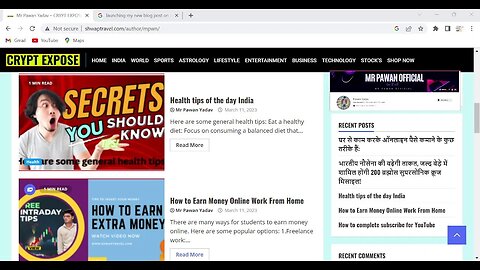 launching my new blog post on website