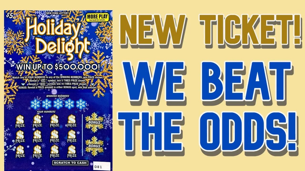 We find WINNERS on this BRAND NEW Holiday Delight Scratch Off Ticket | New York Lottery