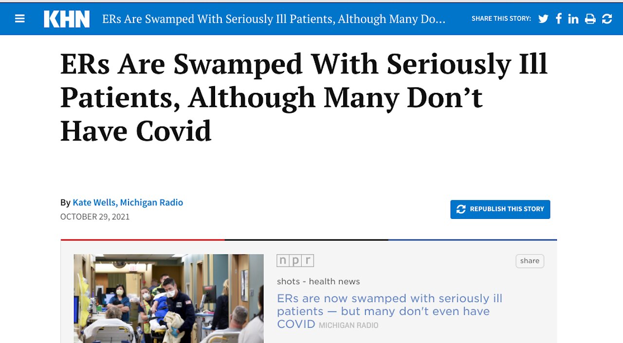 The 'Fall' Vaccine Fallout Begins: ERs Are Swamped With Severely Ill Patients and None Have COVID