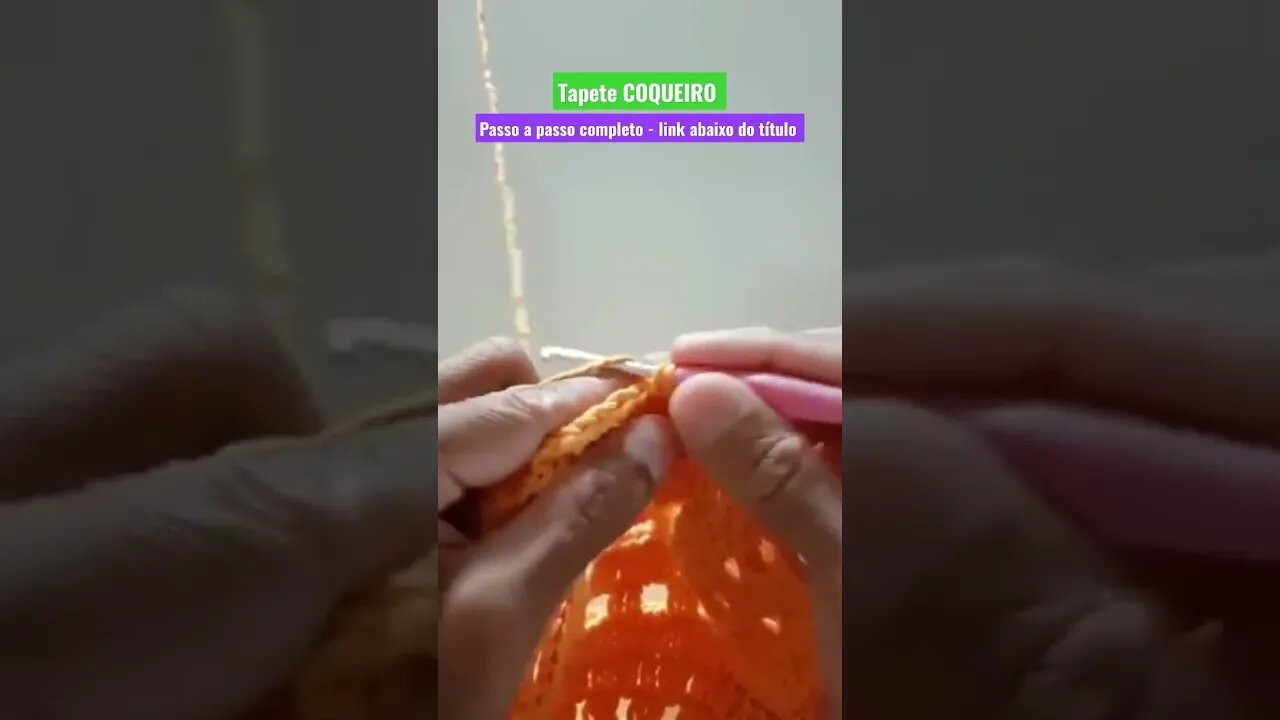 Tapete COQUEIRO 🌴🥥 crochê | 👇🏼Vídeo completo no link abaixo