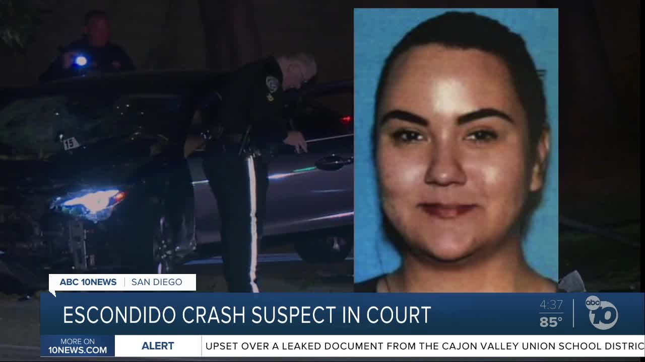 Driver accused in fatal Escondido crash appears in court