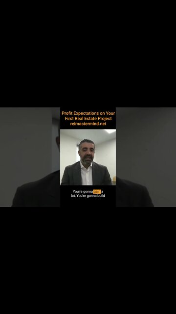 Profit Expectations on Your First Real Estate Project #shorts