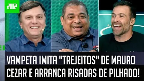 SENSACIONAL! Vampeta IMITA "trejeitos" de Mauro Cezar e ARRANCA RISADAS de Pilhado AO VIVO!