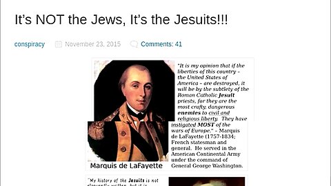 The Jesuits, NOT the Jews, Run the World through Proxies! Know the Puppet Masters! | James W. Lee