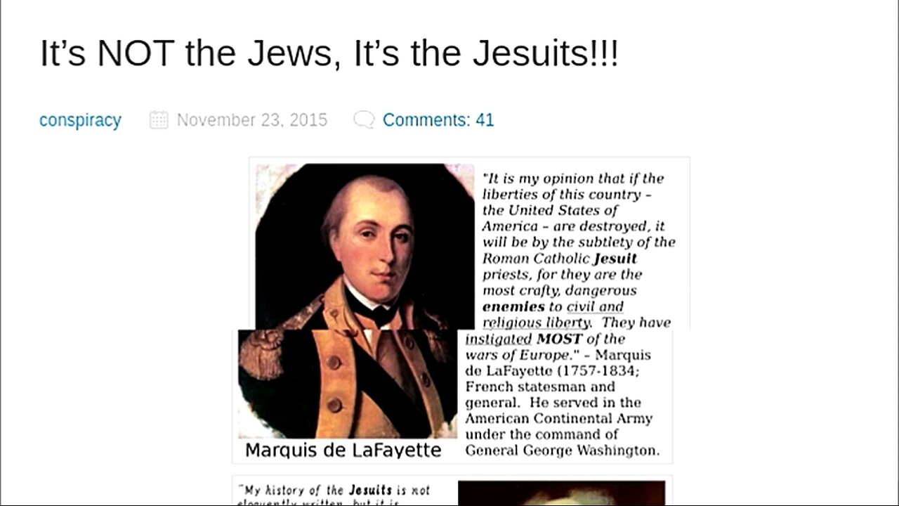 The Jesuits, NOT the Jews, Run the World through Proxies! Know the Puppet Masters! | James W. Lee