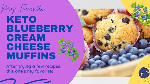 KETO Blueberry Cream Cheese Muffins