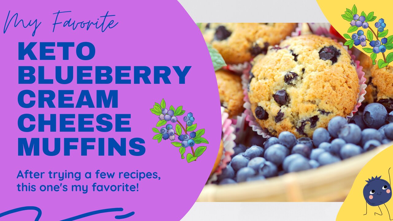 KETO Blueberry Cream Cheese Muffins