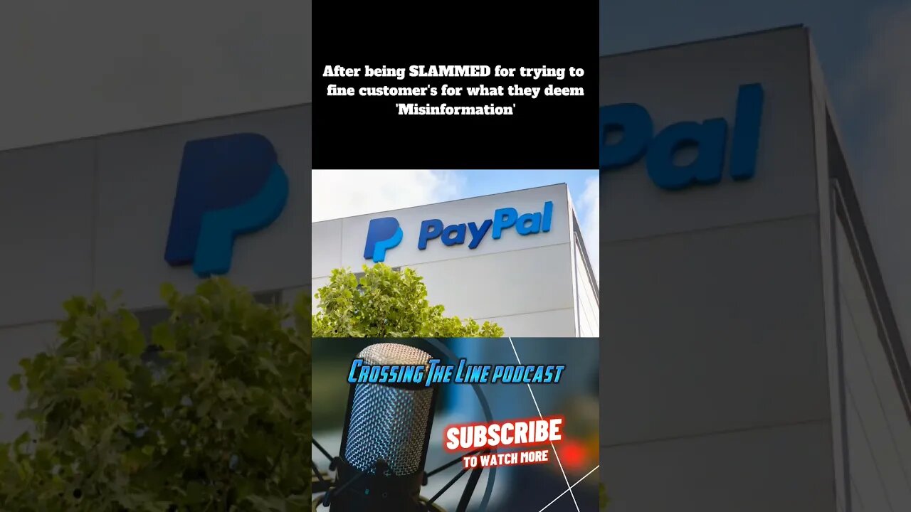 PayPal fines customer's for wrong think