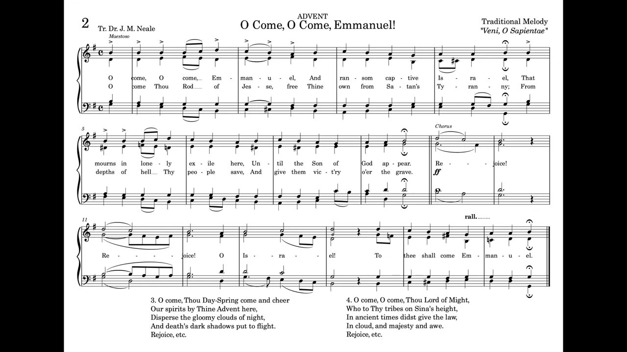 2. O Come, O Come, Emmanuel! (St. Gregory Hymnal)
